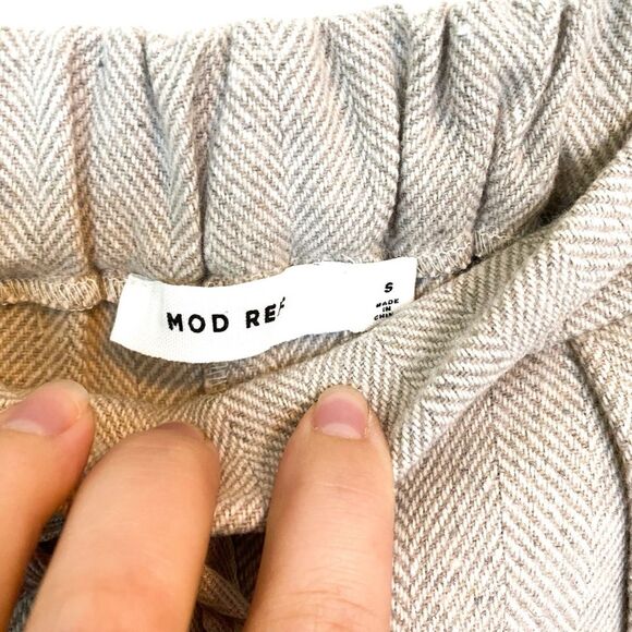 Mod Ref Piper and Scoot Beige Mid Rise Twill Straight Leg Pants Size Small - Picture 5 of 6